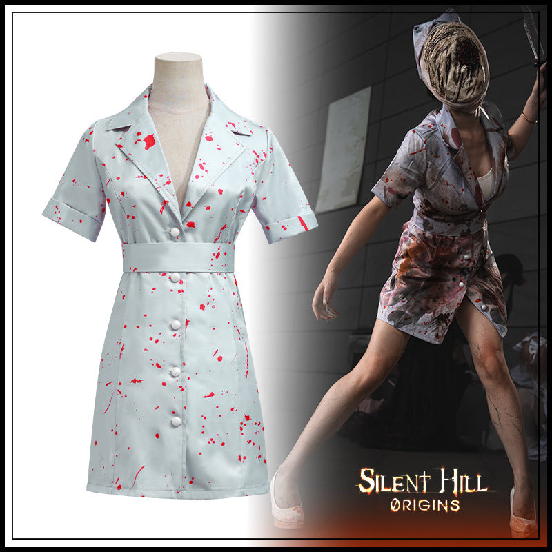 Silent Hill 2RE Female Nurse Cos Clothing Silent Hill Re-plate Horror Zombie Nurse Secondary cosplay Clothing