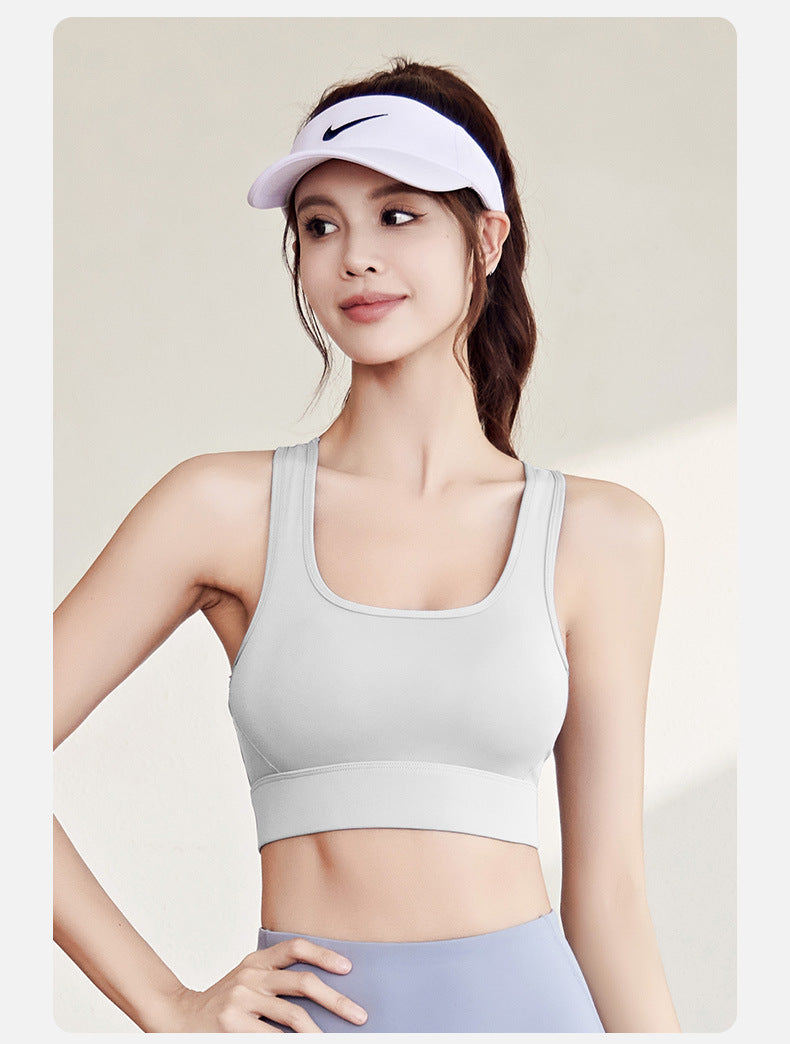Juyitang Women Shockproof Push up Nude Feel Yoga Running Fitness High Strength Sports Underwear