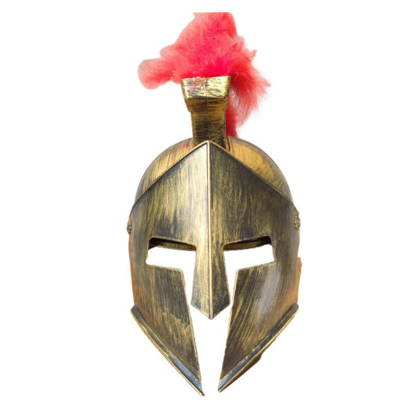 cos performance props headdress hat ancient Roman god of war Sparta Warrior helmet shield samurai Knight hat