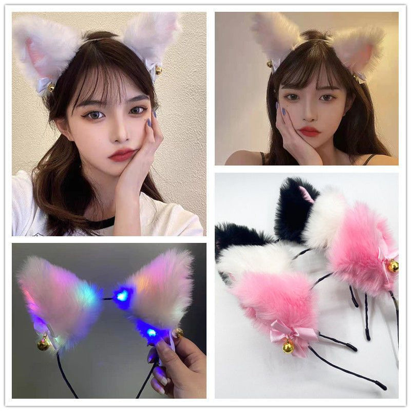 Cute Fox Ear Hairband Plush Cat Hairpin Cyber Celebrity Super Fairy Girl Sweet cos Fox Headband Hair Accessories