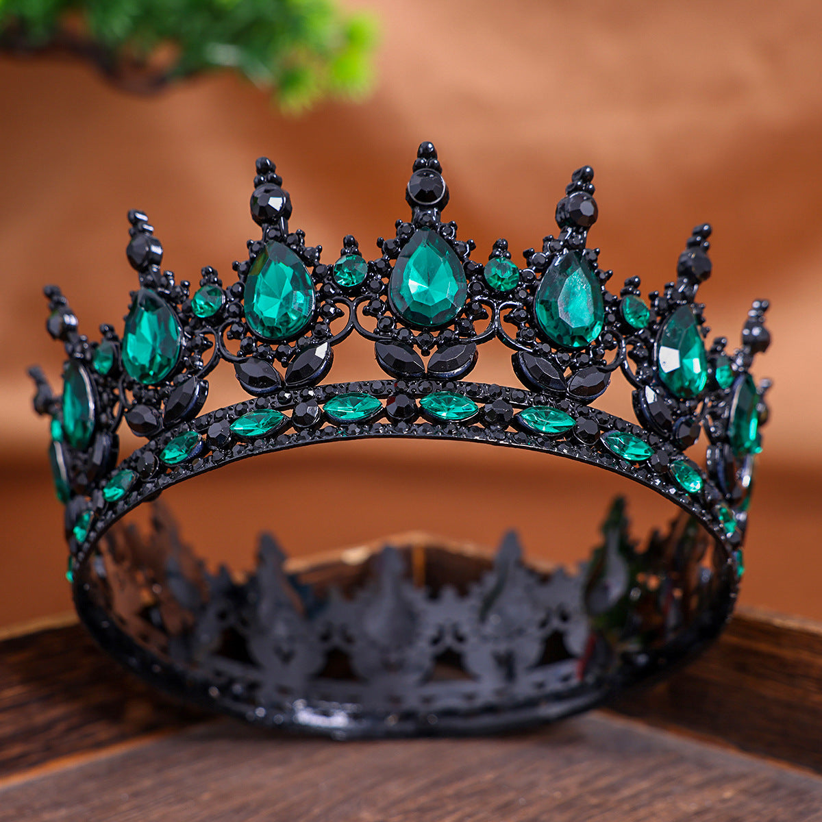 【Small Batch Customization】Cross-Border Halloween Crown Headpiece Wedding Crown Accessories Birthday Hair Crown Hair Accessories Updo