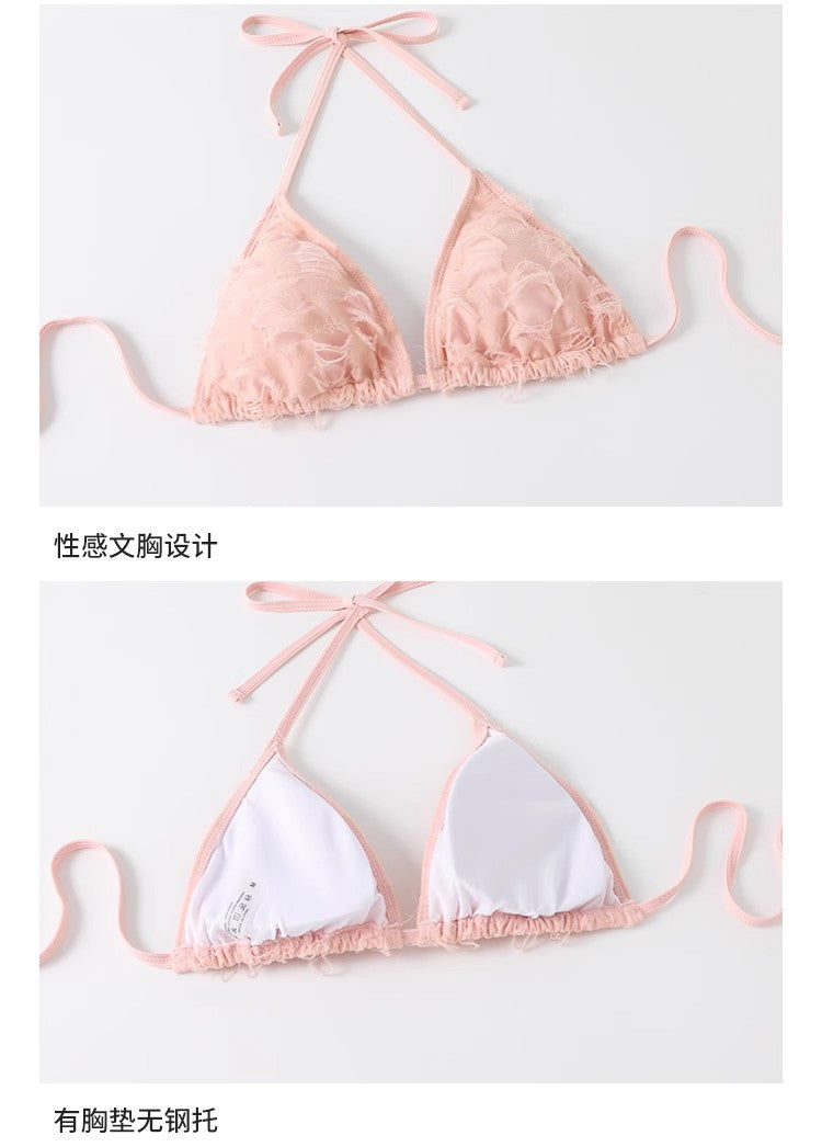 Swimwear Women's Instagram Style Sexy Bikini BIKINI Spice Girl Floral Pure Desire Small Chanel Style Spa Vacation Split