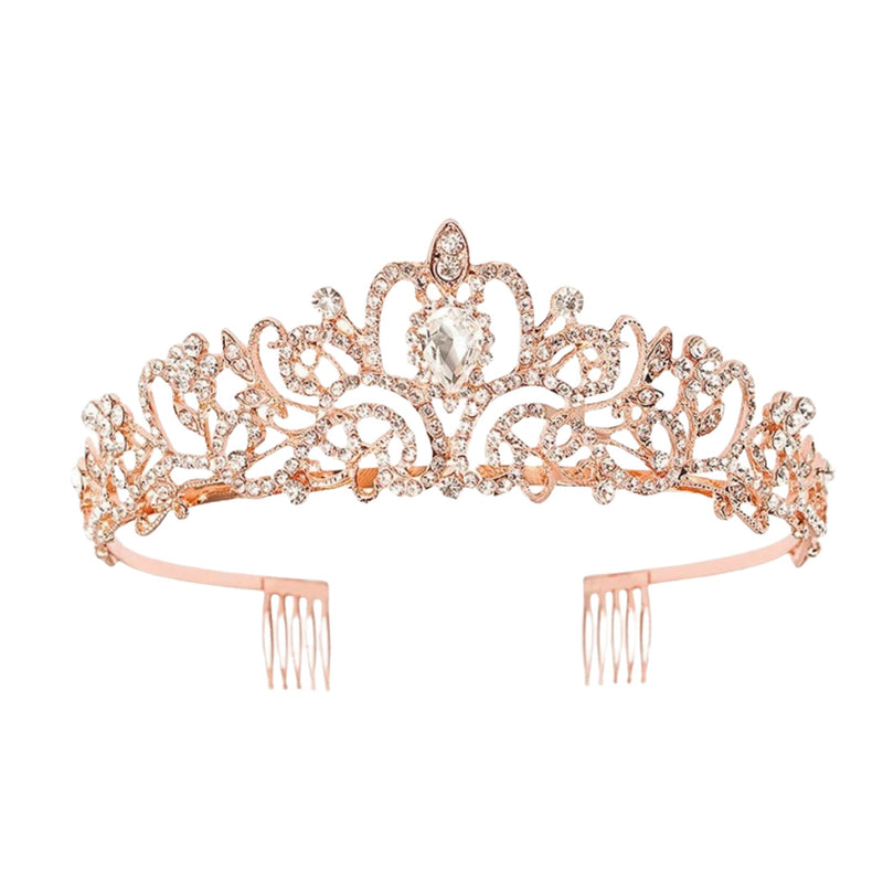 Hot sale crystal diamond bride wedding hair crown birthday headdress hair accessories ball crown car show performance headband
