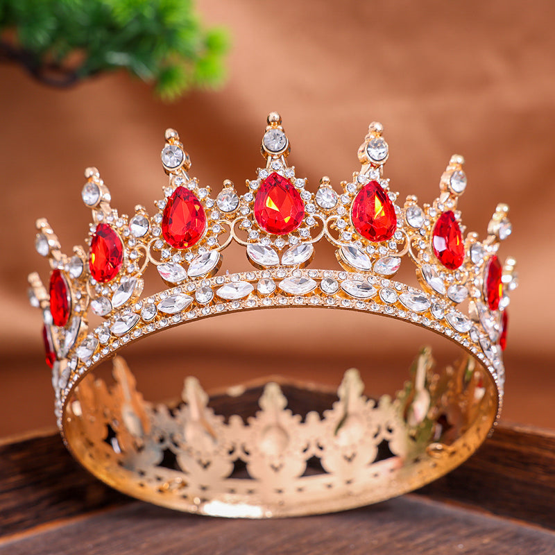 【Small Batch Customization】Cross-Border Halloween Crown Headpiece Wedding Crown Accessories Birthday Hair Crown Hair Accessories Updo