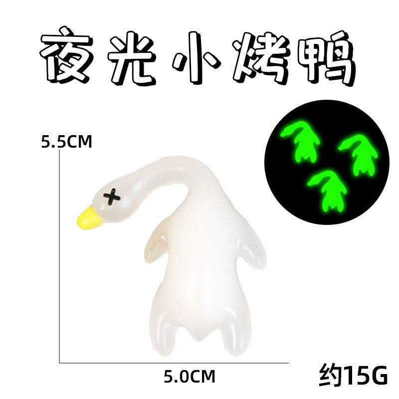 Shake the sound explosion key chain mobile phone pendant car pendant ultraviolet color roast duck temperature pendant wholesale