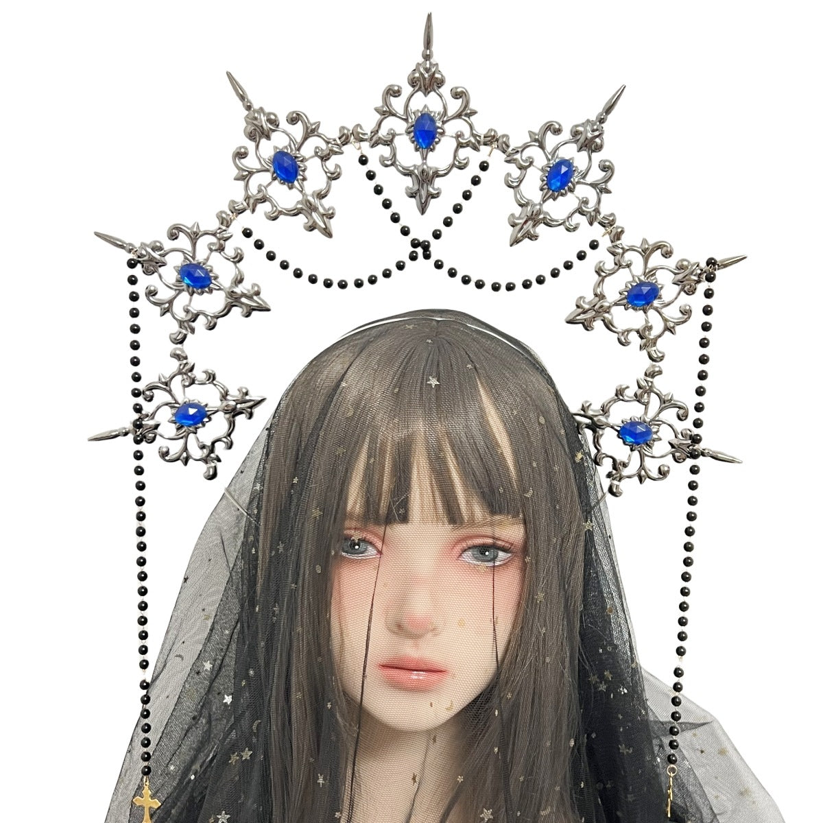LOLITA Lolita Our Lady Halo Crown Dark Gothic Hair Accessories Dress Up Exaggerated Catwalk Performance Headwear