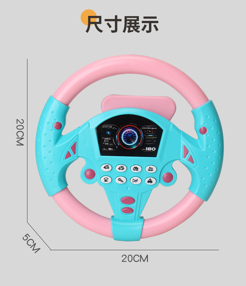 The co-pilot steering wheel simulator simulates the 360-degree rotation of the car and simulates the driving of the car.