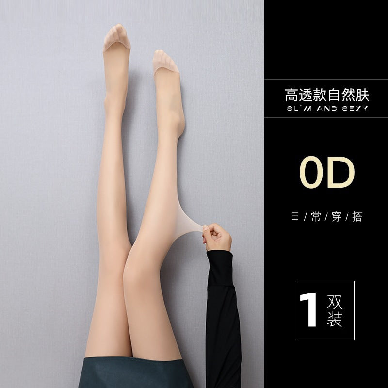 Black 0d Silk Stockings Women's Spring and Autumn Summer Ultra-thin Anti-hook Sericized Leg Artifact High Transparent Mint Mambo Pantyhose