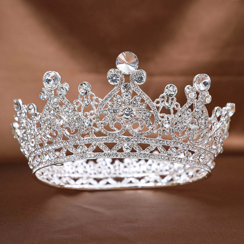 Foreign Trade Hot Rhinestone Crown Headwear European Bride Alloy Crown Hair Accessories Baroque Dress Makeup Accessories