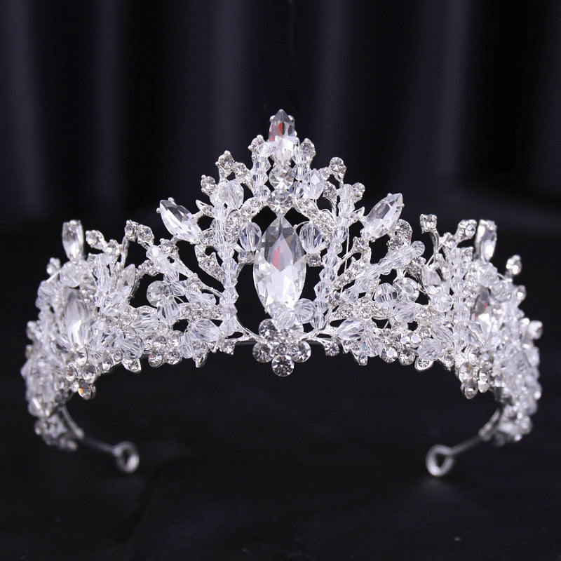 Bridal Wedding Dress White Wedding Dress Crown Baroque Hair Accessories Aliexpress Ladies Adult Crown Tiara Silver White