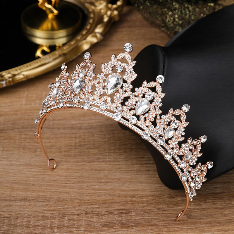 Children's Crown Headband Girls Princess Birthday Gift Crown Temperament Headband Hair Accessories Wedding Crystal Fashion Accessories