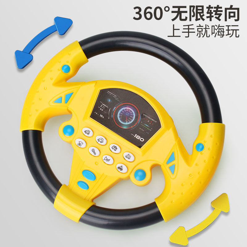 The co-pilot steering wheel simulator simulates the 360-degree rotation of the car and simulates the driving of the car.