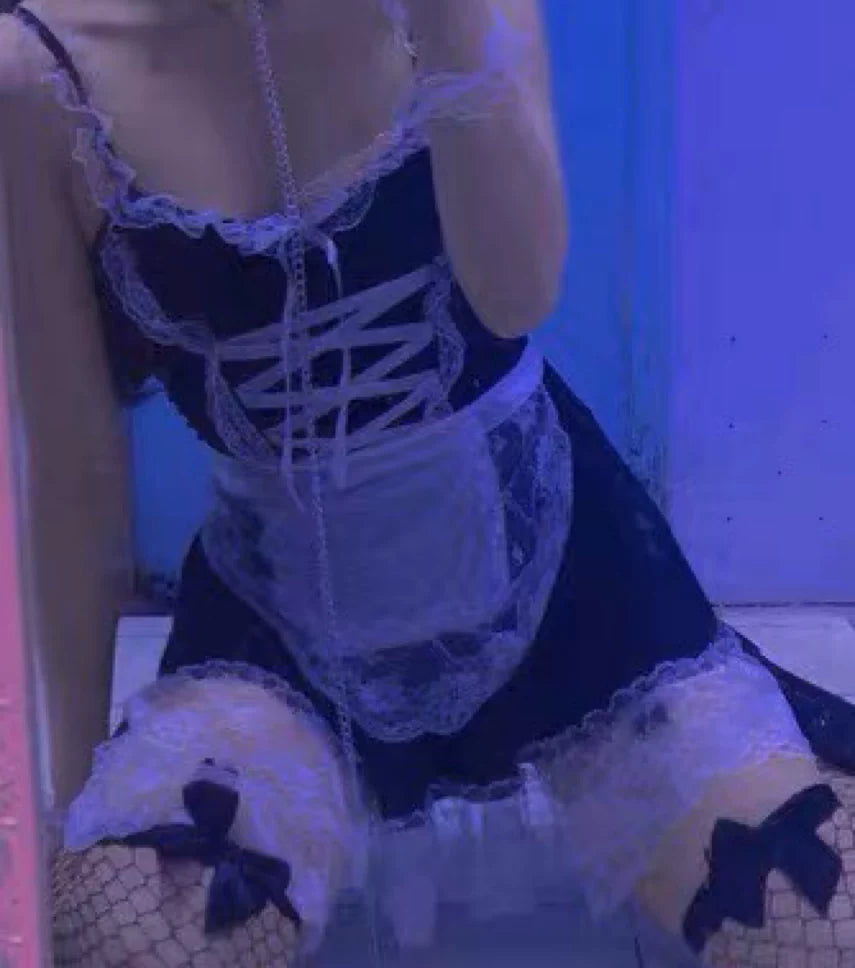 Japanese-Style Male Maid Outfit, Sexy and Pure Desire Cosplay Apron, Cross-Dressing, Transvestite Female Clothing, Boss Outfit, Maid-Themed, Erotic