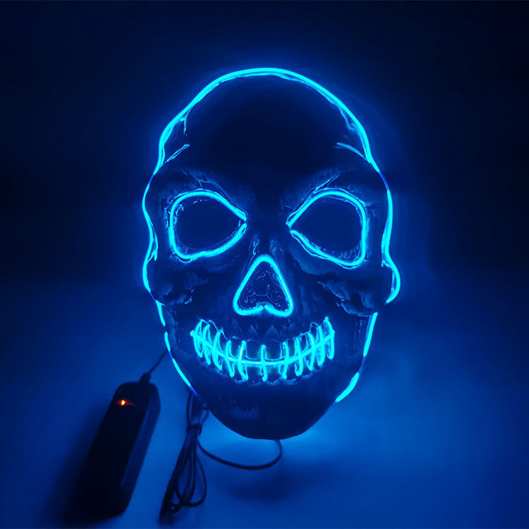 Step into the e-commerce Halloween black V word vendetta luminous mask handmade in stock wholesale ghost step dance cold light mask