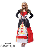 Halloween Adult Women's Alice in Wonderland Performance Costumes Red Queen Prom Performance W0084