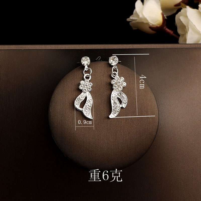 Bridal headdress suit hair accessories crown headband earrings wedding Korean wedding necklace jewelry wedding accessories wholesale