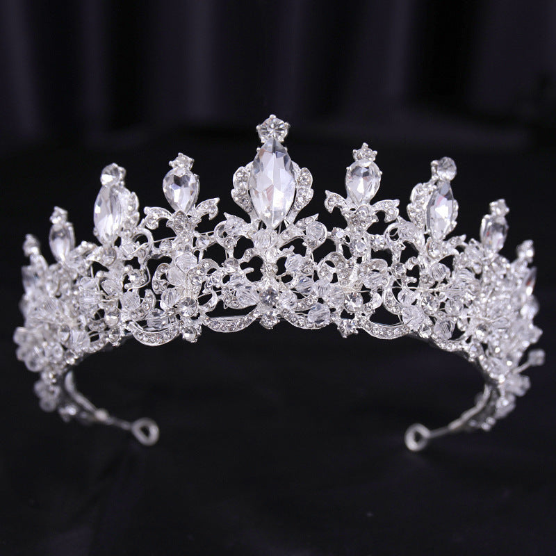 Bridal Wedding Dress White Wedding Dress Crown Baroque Hair Accessories Aliexpress Ladies Adult Crown Tiara Silver White