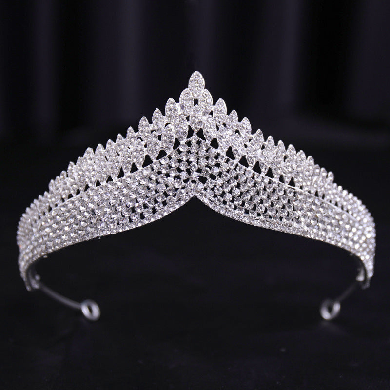 Bridal Wedding Dress White Wedding Dress Crown Baroque Hair Accessories Aliexpress Ladies Adult Crown Tiara Silver White