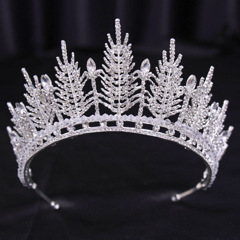 Bridal Wedding Dress White Wedding Dress Crown Baroque Hair Accessories Aliexpress Ladies Adult Crown Tiara Silver White