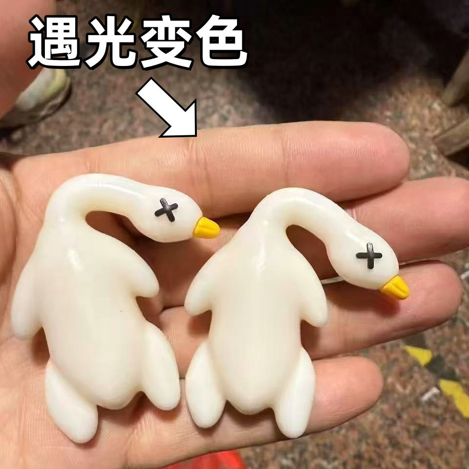 Shake the sound explosion key chain mobile phone pendant car pendant ultraviolet color roast duck temperature pendant wholesale