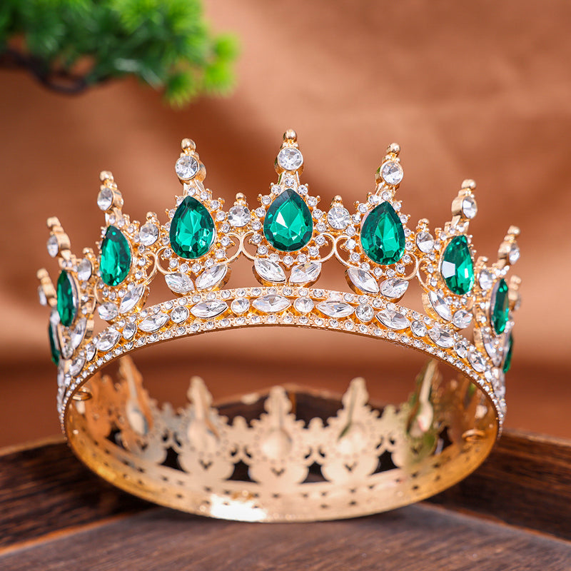 【Small Batch Customization】Cross-Border Halloween Crown Headpiece Wedding Crown Accessories Birthday Hair Crown Hair Accessories Updo