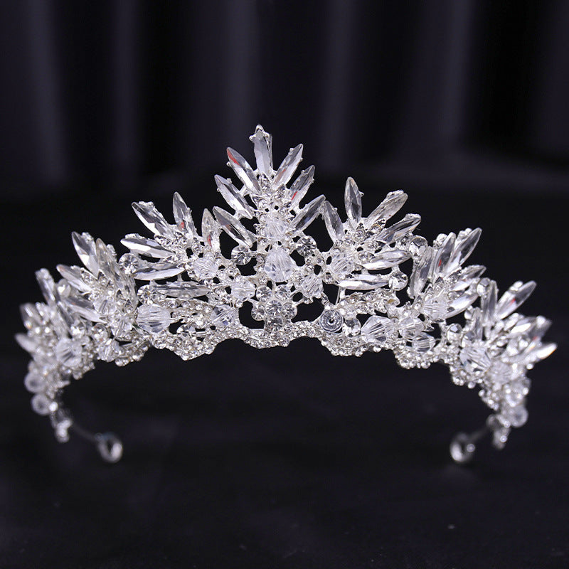 Bridal Wedding Dress White Wedding Dress Crown Baroque Hair Accessories Aliexpress Ladies Adult Crown Tiara Silver White