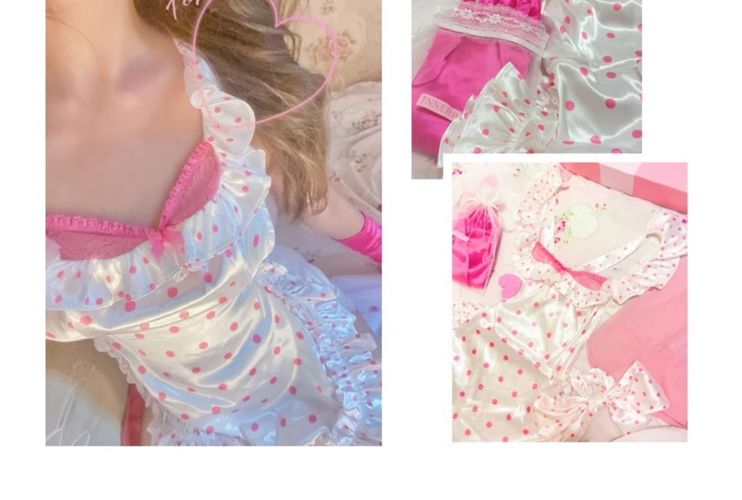 Sexy Lingerie 2024 New Sexy No Polo Dot Kitchen Apron Maid Dress Sexy Uniform cosplay Women