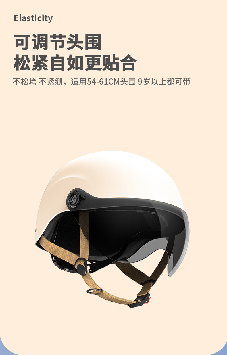 3C certification electric car helmet unisex windproof half helmet summer sun protection portable battery car safety helmet