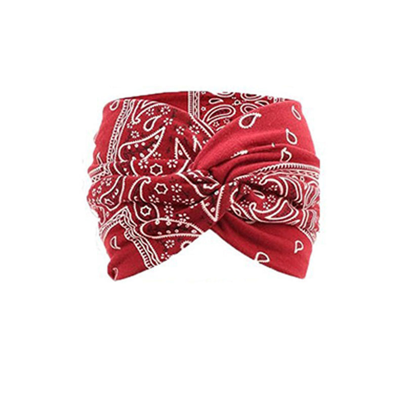 Bohemian Yoga Sports Headband Women's Elastic Non-Slip Wide Headband Exercise Running Sweat-Absorbent Women's European and American Headband