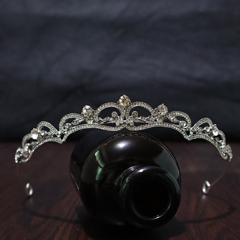 Crown Headwear Bride Fairy Hair Accessories Crown Women's Birthday Performance Headband Princess Wedding Dress Accessories Cross Border