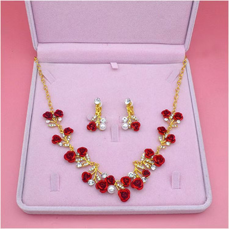 Bridal headdress suit hair accessories crown headband earrings wedding Korean wedding necklace jewelry wedding accessories wholesale