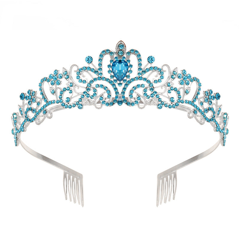Crown Tiara Kidsren's Little Princess Crown Tiara Bride High-End Headband Female 2024 New Tiara Kidsren