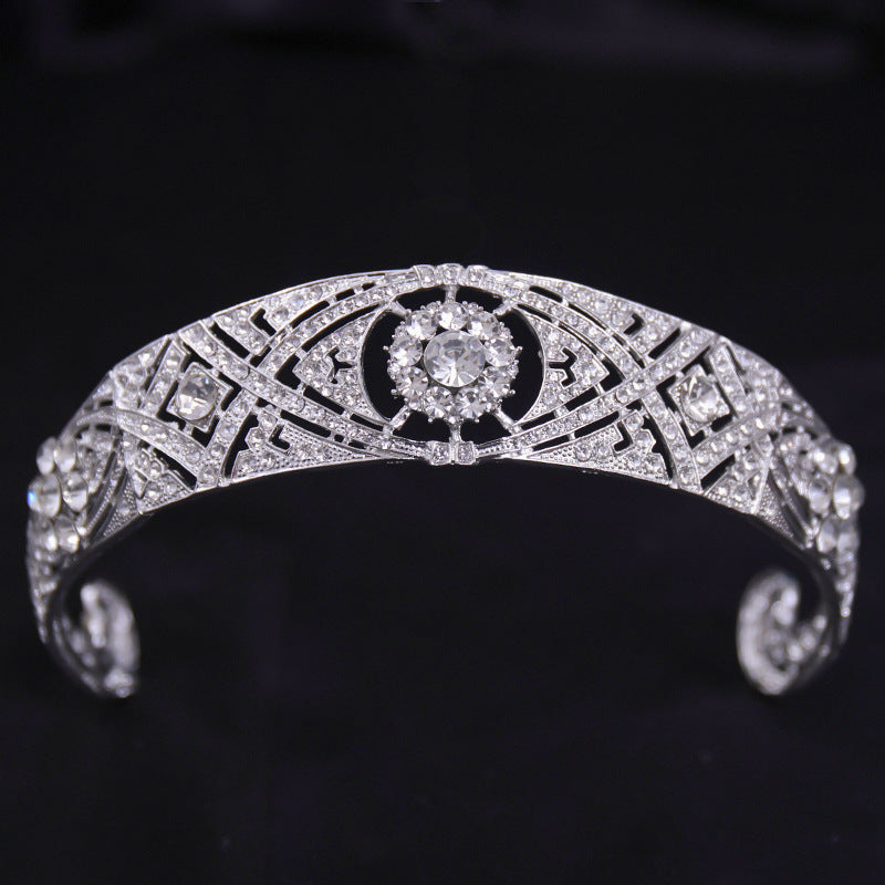 Bridal Wedding Dress White Wedding Dress Crown Baroque Hair Accessories Aliexpress Ladies Adult Crown Tiara Silver White