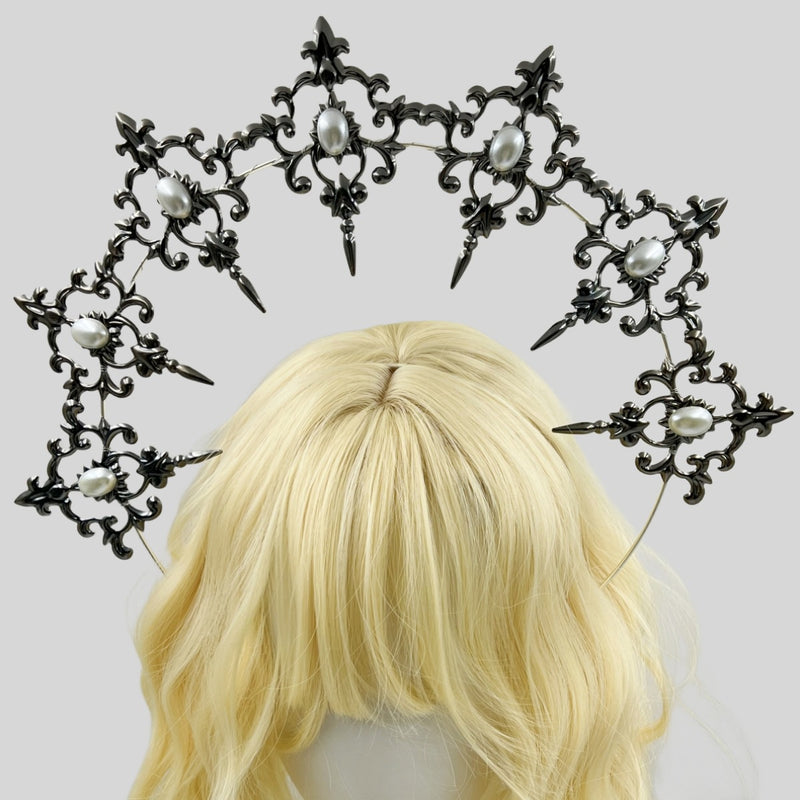 LOLITA Lolita Our Lady Halo Crown Dark Gothic Hair Accessories Dress Up Exaggerated Catwalk Performance Headwear