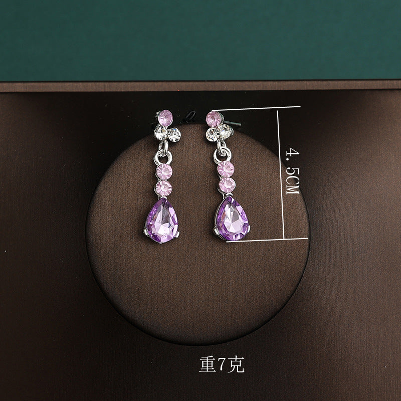 2024 New Bridal Headwear Three-Piece Crown Necklace Set Wedding Hair Accessories Wedding Accessories Jewelry Korean Style