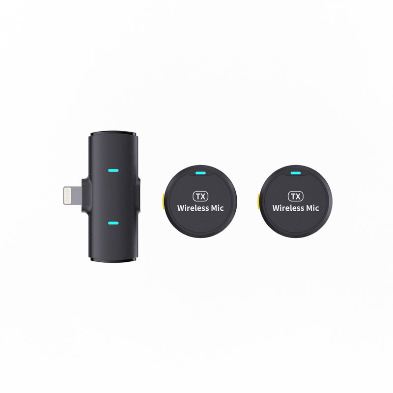 The new adsorption type one drag two wireless collar clip microphone round live mobile phone photography magnetic collar clip radio microphone