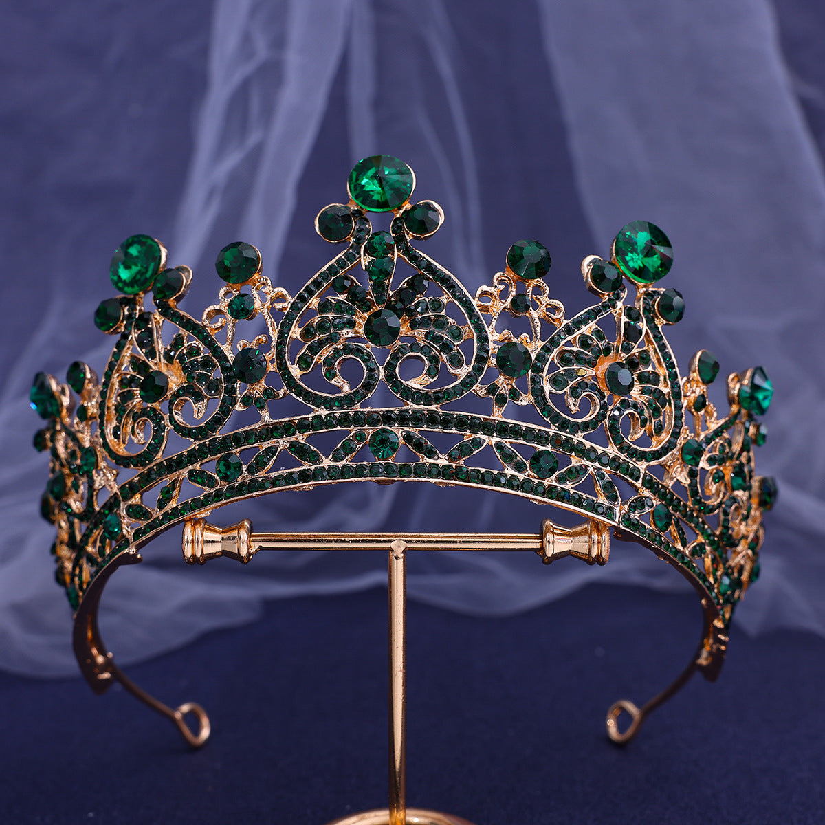 Foreign Trade Hot Rhinestone Crown Headwear European Bride Alloy Crown Hair Accessories Baroque Dress Makeup Accessories