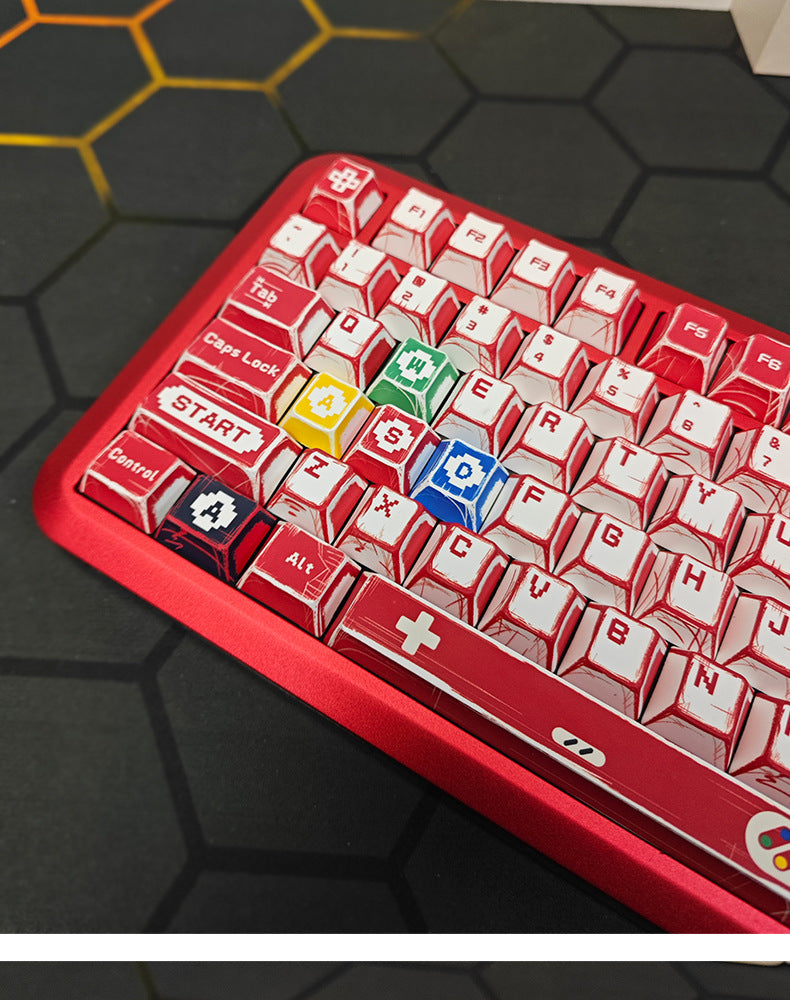 Gundam Comic Hundred Mixed Lamp Key Cap Original Height 136 Key Full Set Classic Simple Mechanical Keyboard Key Cap Key Meow