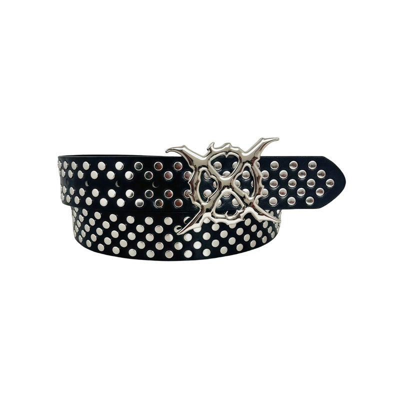 Big Skull Hip Hop Alloy Rivet Square Beads Pyramid Distinctive Belt Women's All-match Decorative High-grade Sense Belt