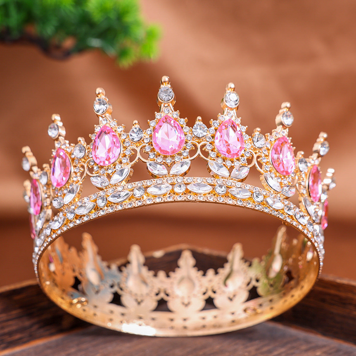 【Small Batch Customization】Cross-Border Halloween Crown Headpiece Wedding Crown Accessories Birthday Hair Crown Hair Accessories Updo
