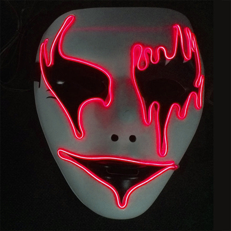 Step into the e-commerce Halloween black V word vendetta luminous mask handmade in stock wholesale ghost step dance cold light mask