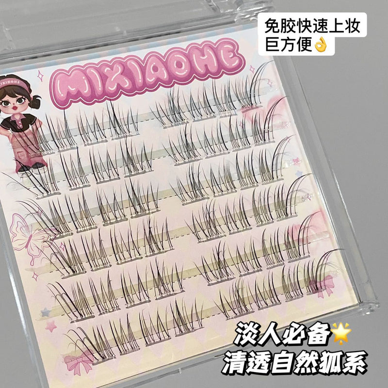 Honey Small Box Transparent Feeling Oblique Flying Eyelash Fox Series Natural Simulation Cool and Cold Innocent Pure Desire Mother's Lightweight False Eyelash