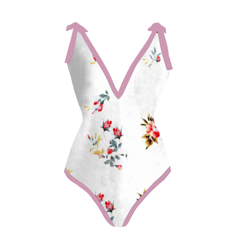 2026 European and American Foreign Trade Ins-Style Cross-Border Aliexpress Printed Swimsuit One-Piece Chiffon Hip-Covering Skirt Two-Piece Swimsuit
