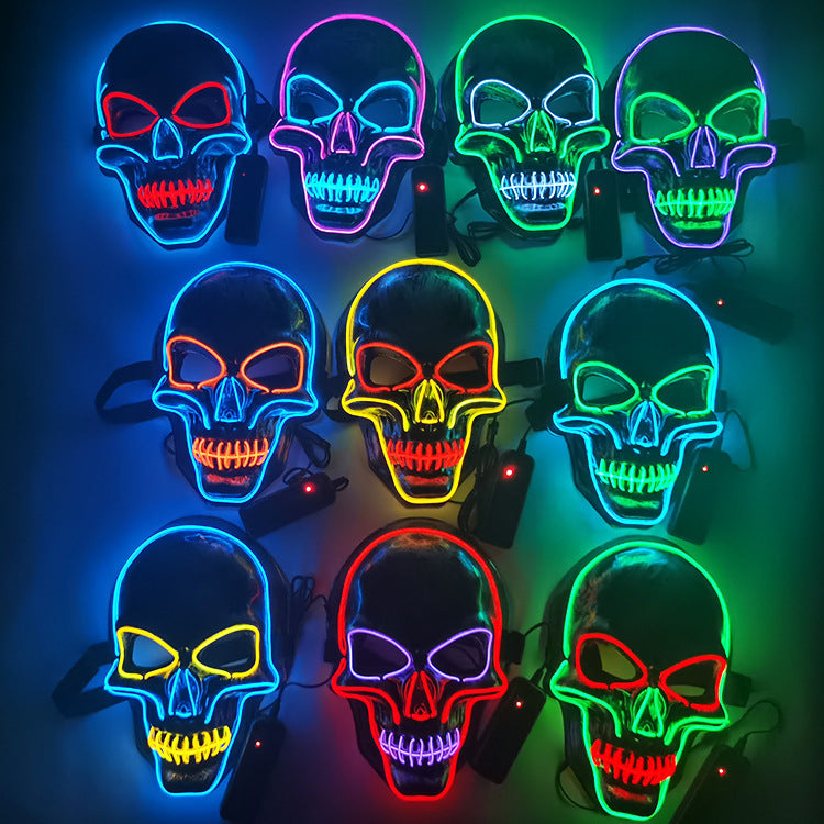 Step into the e-commerce Halloween black V word vendetta luminous mask handmade in stock wholesale ghost step dance cold light mask