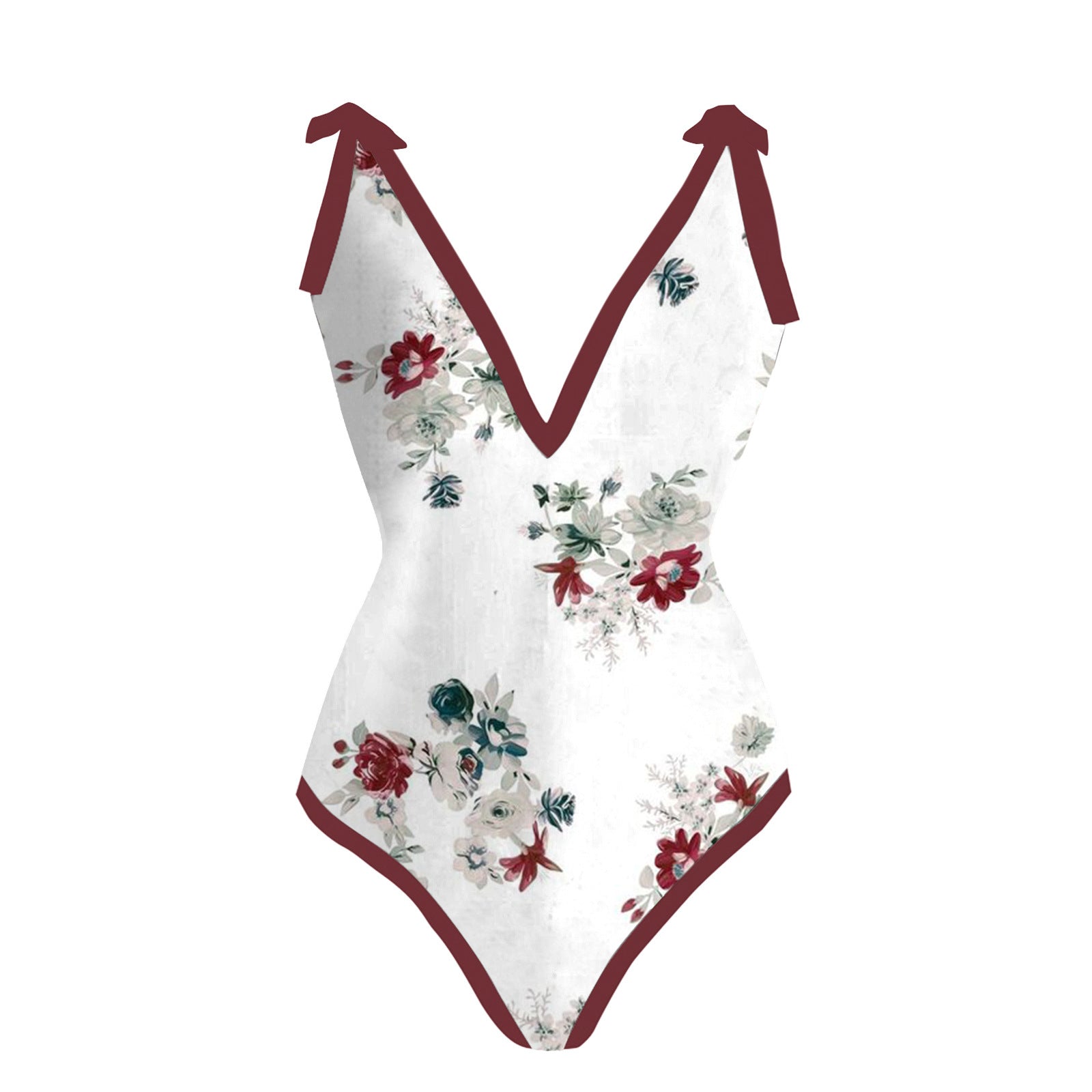 2026 European and American Foreign Trade Ins-Style Cross-Border Aliexpress Printed Swimsuit One-Piece Chiffon Hip-Covering Skirt Two-Piece Swimsuit