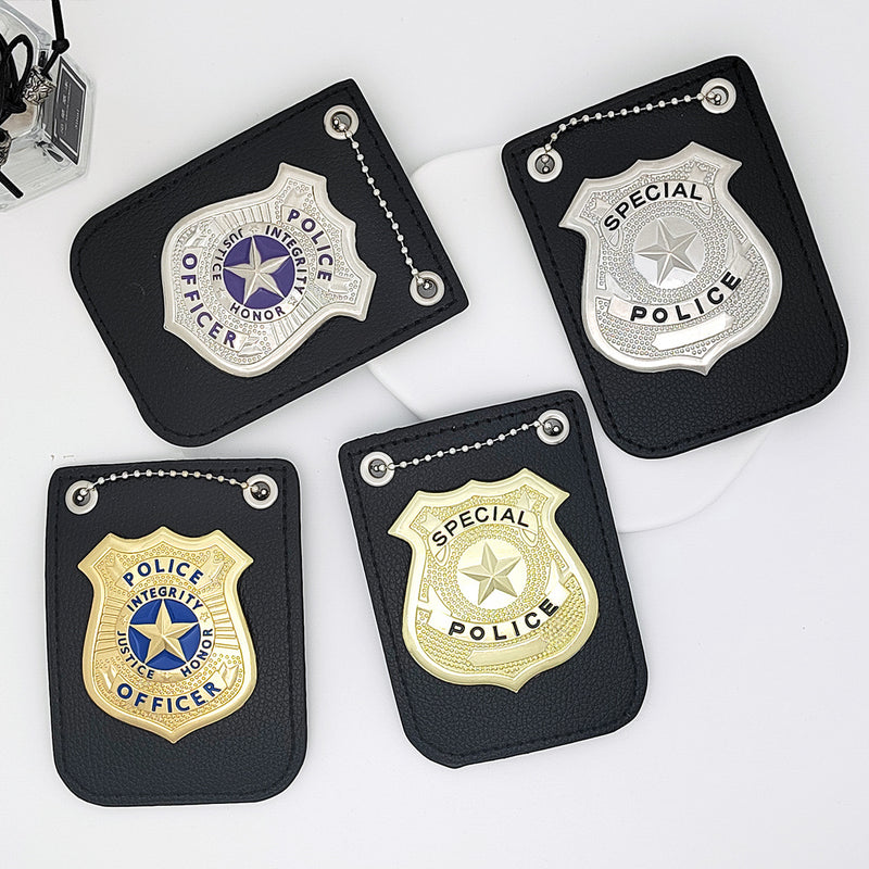 Amazon Kids Toy Police Micro Accessories Halloween Police Cosplay Accessories Badge Metal Police Badge