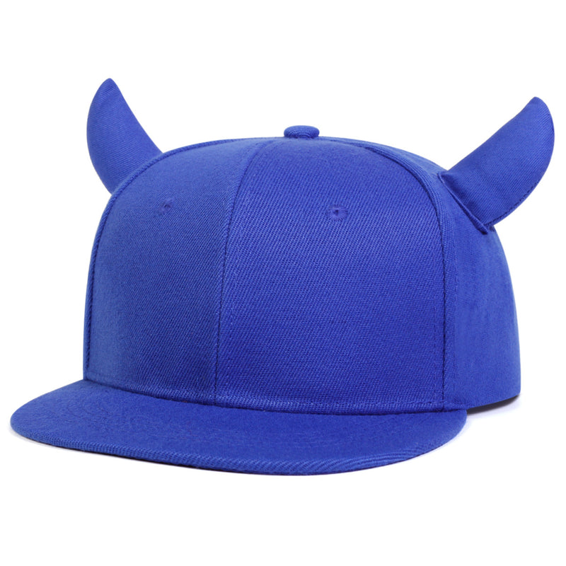 New parent hat baseball hat cartoon baseball cap flat along hip hop hat light plate horn hat
