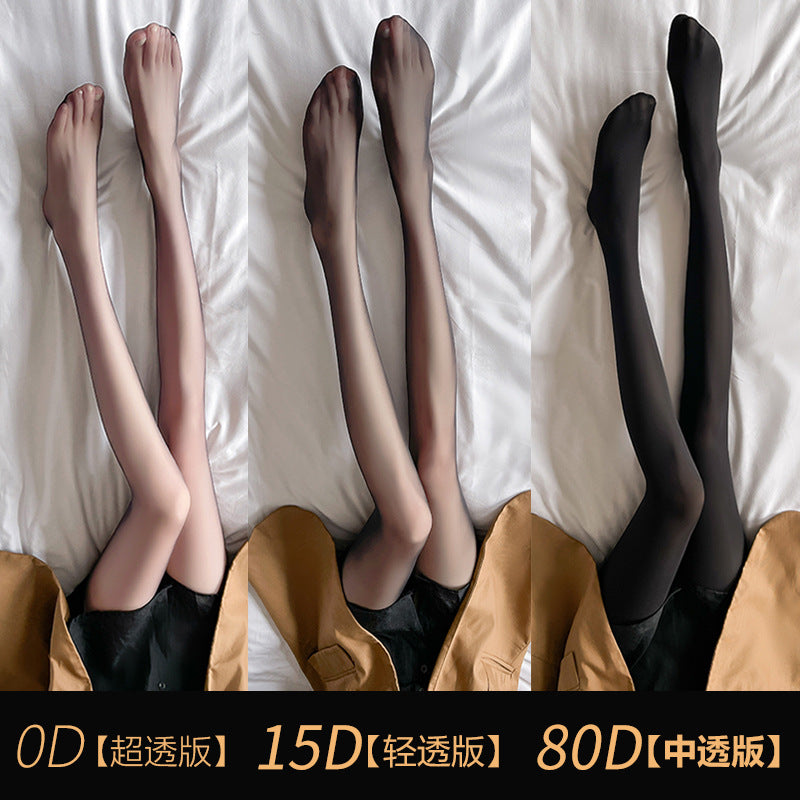 Black 0d Silk Stockings Women's Spring and Autumn Summer Ultra-thin Anti-hook Sericized Leg Artifact High Transparent Mint Mambo Pantyhose