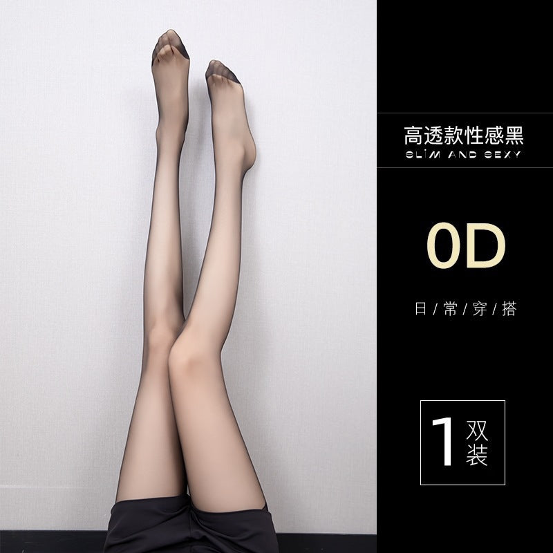 Black 0d Silk Stockings Women's Spring and Autumn Summer Ultra-thin Anti-hook Sericized Leg Artifact High Transparent Mint Mambo Pantyhose