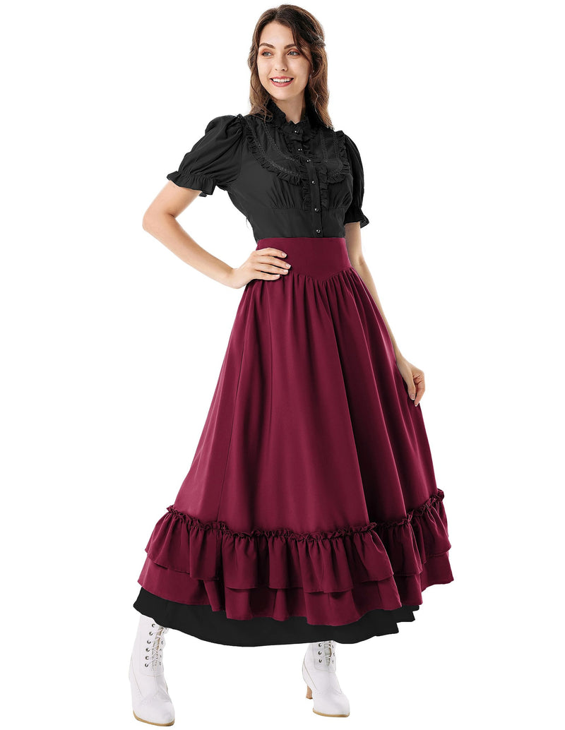 2023 new Halloween Renaissance retro skirt medieval retro stage costume performance clothing
